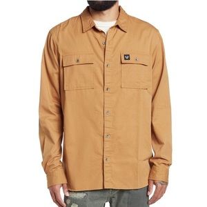True Religion Triple Needle Long Sleeve Shirt in Chipmunk